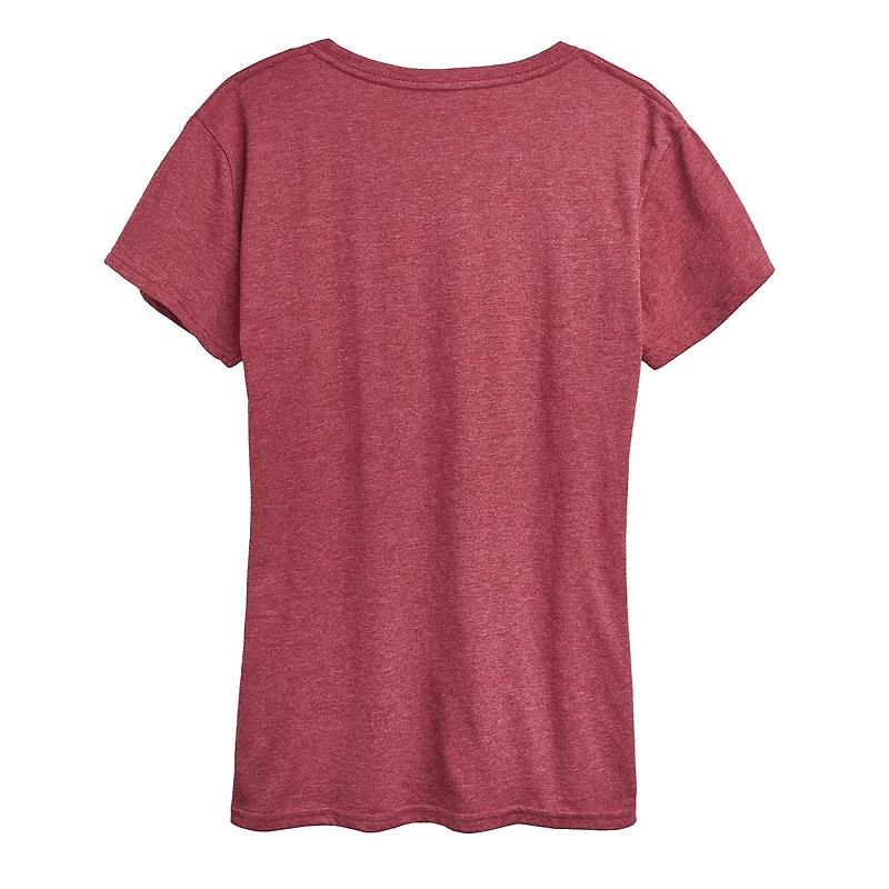 Love Leopard Heart Womens Crew Neck Short Sleeve Classic Fit Graphic T-Shirt