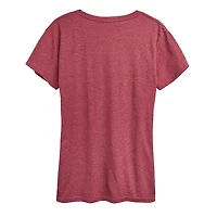 Love Leopard Heart Womens Crew Neck Short Sleeve Classic Fit Graphic T-Shirt