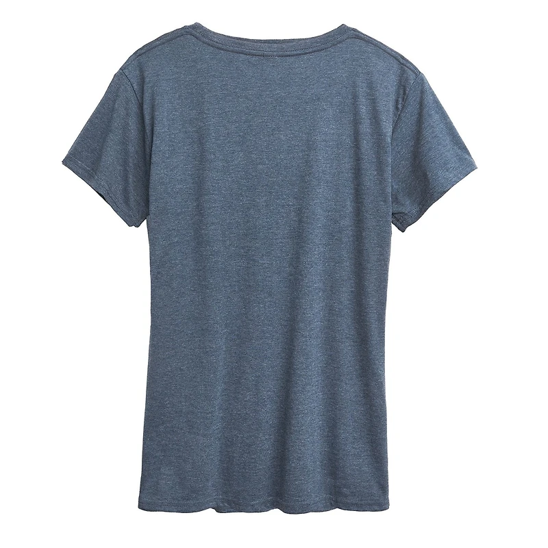 Usa Sport Womens Crew Neck Short Sleeve Classic Fit Graphic T-Shirt