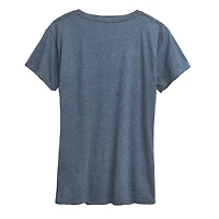 Usa Sport Womens Crew Neck Short Sleeve Classic Fit Graphic T-Shirt
