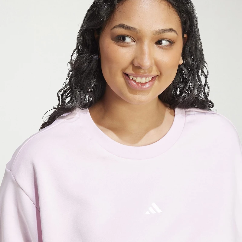 adidas Womens Crew Neck Long Sleeve Plus Sweatshirt