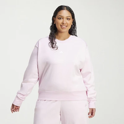 adidas Womens Crew Neck Long Sleeve Plus Sweatshirt
