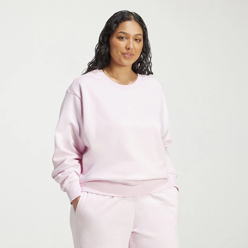 adidas Womens Crew Neck Long Sleeve Plus Sweatshirt