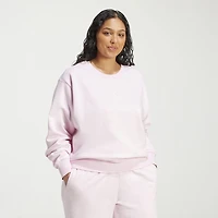 adidas Womens Crew Neck Long Sleeve Plus Sweatshirt