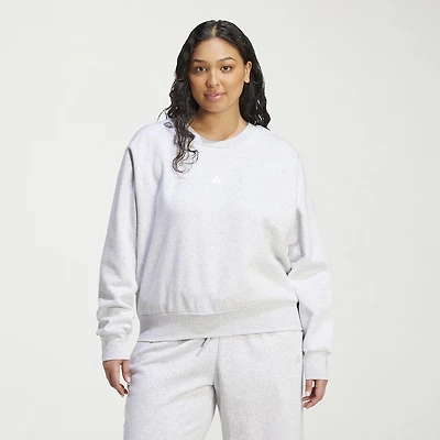 adidas Womens Crew Neck Long Sleeve Plus Sweatshirt