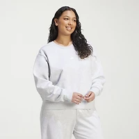 adidas Womens Crew Neck Long Sleeve Plus Sweatshirt