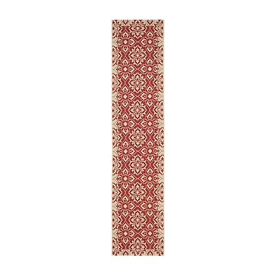 Safavieh Courtyard Collection Spots Oriental Indoor/Outdoor Runner Rug