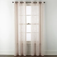 Regal Home Marley Textured Slub Grommet Top Sheer Set of 2 Curtain Panel