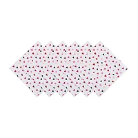 Design Imports Confetti Hearts Print 6-pc. Napkins