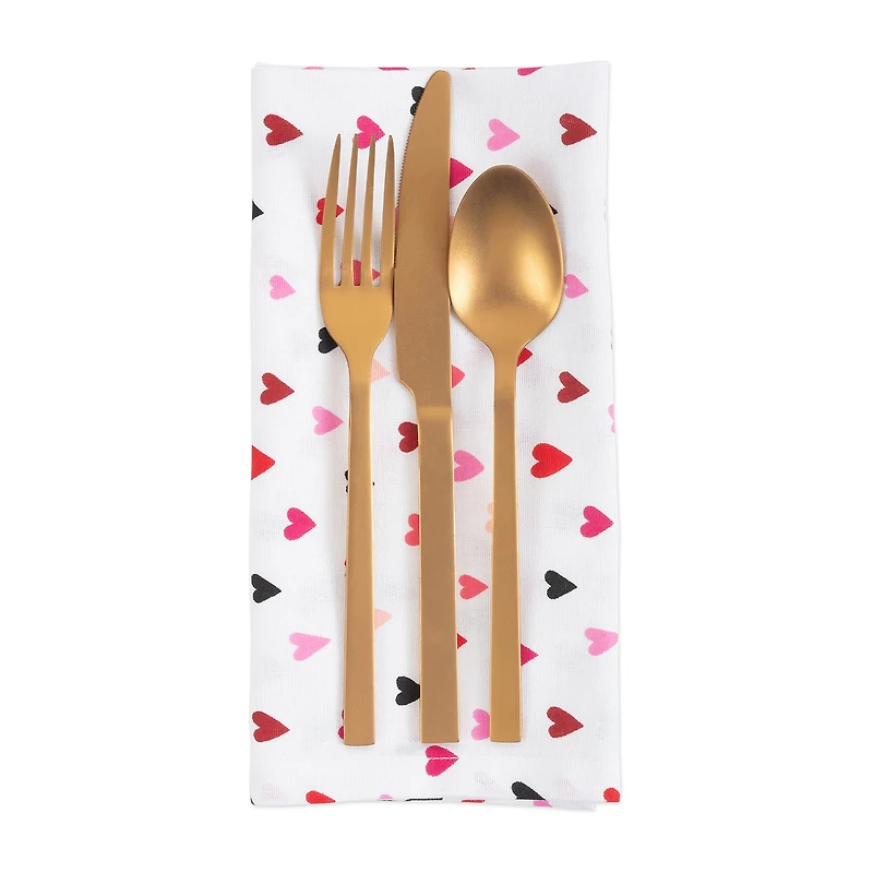 Design Imports Confetti Hearts Print 6-pc. Napkins