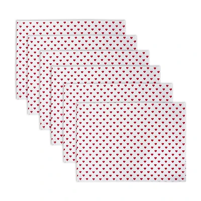 Design Imports Lil Hearts Ribbed 6-pc. Placemat