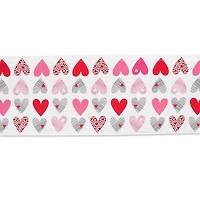 Design Imports Hearts Collage Print Table Runner