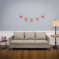 National Tree Co. 6 Ft. V Red Hearts Valentines Day Indoor Outdoor Garland