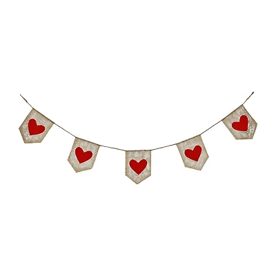 National Tree Co. 6 Ft. V Red Hearts Valentines Day Indoor Outdoor Garland