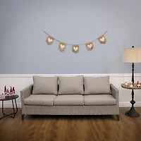 National Tree Co. 6 Ft. V White Hearts Valentines Day Indoor Outdoor Garland