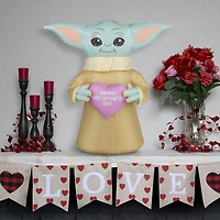 National Tree Co. 20" Baby Yoda Star Wars Valentines Day Inflatable