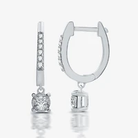 Ever Star (H-I / Si1-I1) Womens 1/2 CT. T.W. Lab Grown White Diamond 10K Gold 21mm Round Hoop Earrings