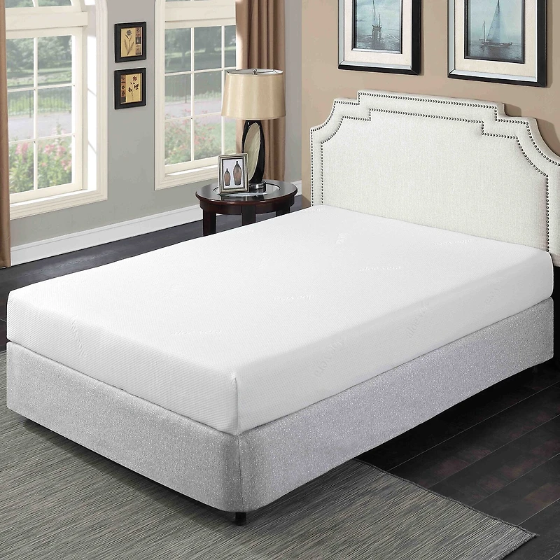 Primo Divine 8" Medium/Firm Gel Memory Foam Tight Top - Mattress a Box