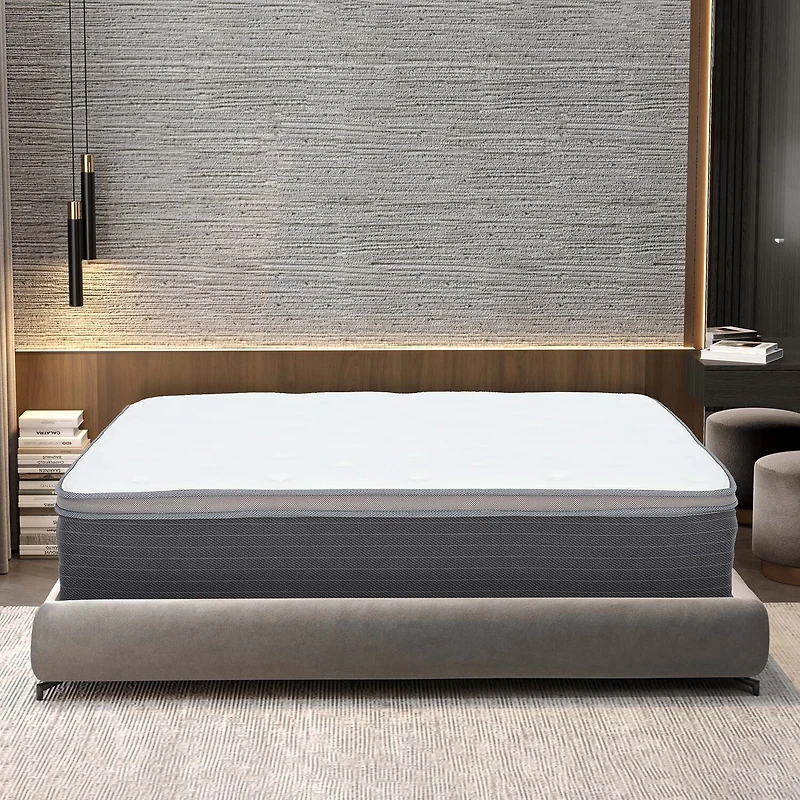 Primo Equilibria Pocket Coil 12" Medium/Firm Hybrid Euro Top - Mattress in a Box