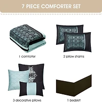 Stratford Park Stefano 7-pc. Midweight Comforter Set