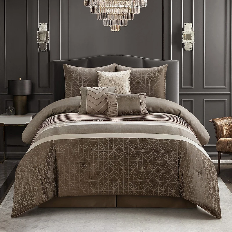 Stratford Park Sallie 7-pc. Geometric Midweight Comforter Set