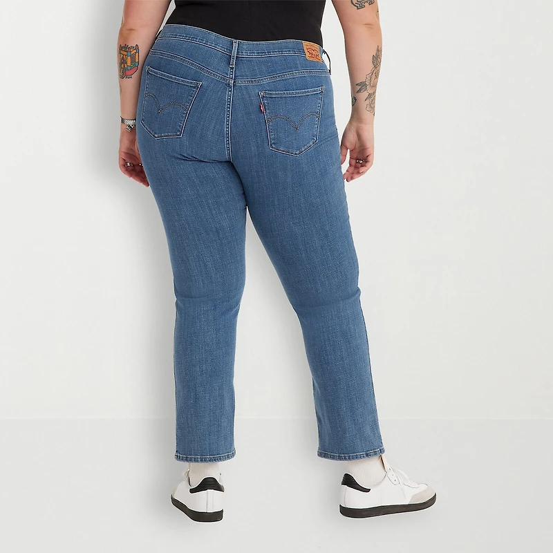 Levi's® Plus Womens Mid Rise 414 Straight Leg Jean