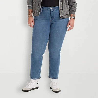 Levi's® Plus Womens Mid Rise 414 Straight Leg Jean