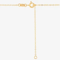 Miraculous Medal Womens White Mother Of Pearl 14K Gold Over Silver Oval 20 Inch Pendant Necklace