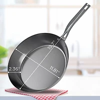 Commercial Chef Carbon 12 Inch Non-Stick Steel Skillet
