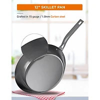 Commercial Chef Carbon 12 Inch Non-Stick Steel Skillet