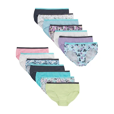 Hanes Bonus Pack Little & Big Kid Girls 14 Hipster Panty Guh14b