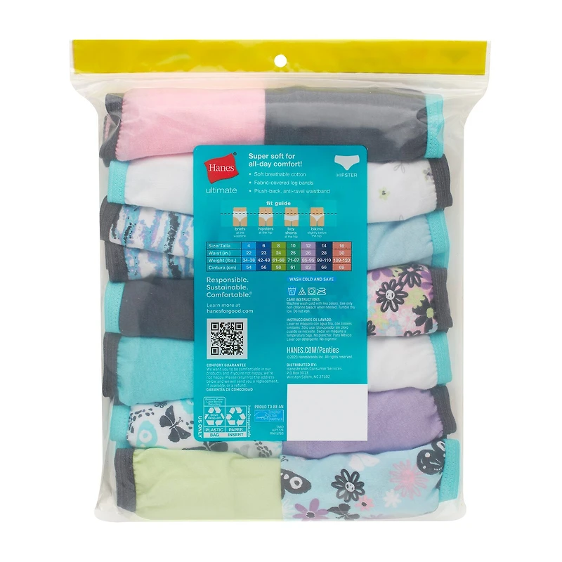 Hanes Bonus Pack Little & Big Kid Girls 14 Hipster Panty Guh14b