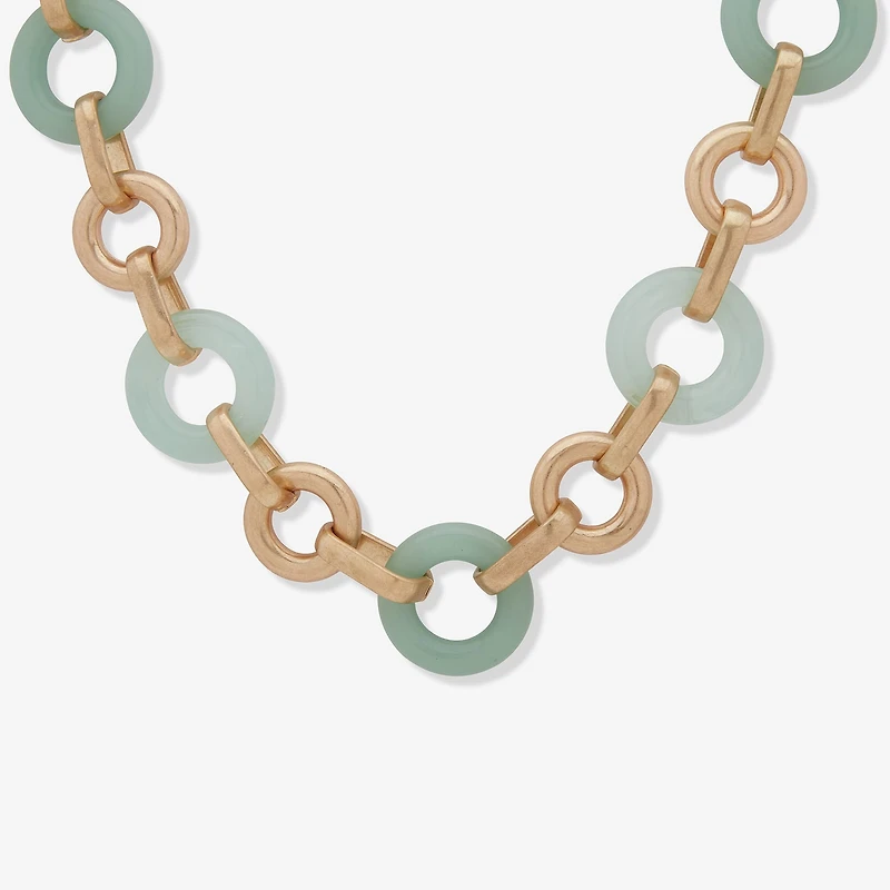 a.n.a Gold Tone Womens Inch Collar Necklace