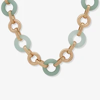 a.n.a Gold Tone Womens Inch Collar Necklace
