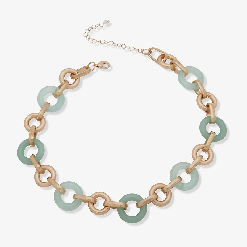 a.n.a Gold Tone Womens Inch Collar Necklace