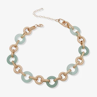 a.n.a Gold Tone Womens Inch Collar Necklace
