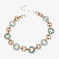 a.n.a Gold Tone Womens Inch Collar Necklace