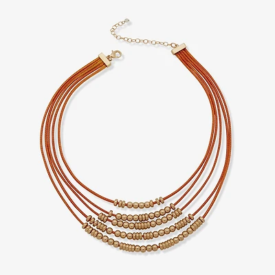 a.n.a Gold Tone Womens Inch Strand Necklace