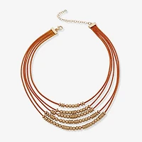 a.n.a Gold Tone Womens Inch Strand Necklace