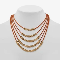 a.n.a Gold Tone Womens Inch Strand Necklace