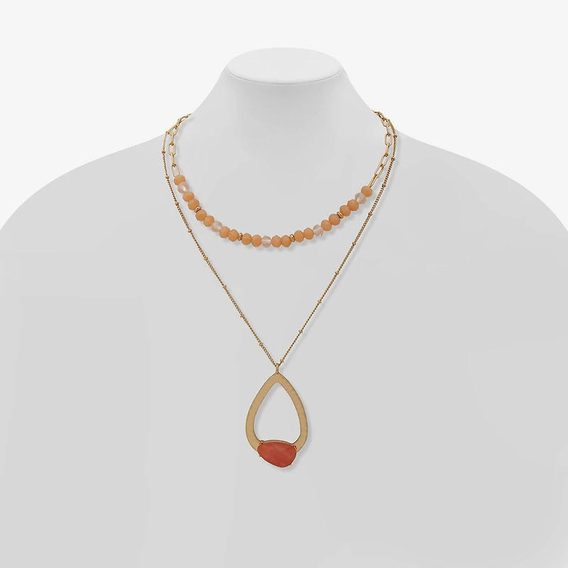 a.n.a Gold Tone Womens 50 Inch Strand Necklace