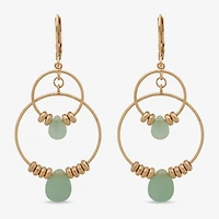 a.n.a Gold Tone Beaded Orbital Womens Drop Earrings