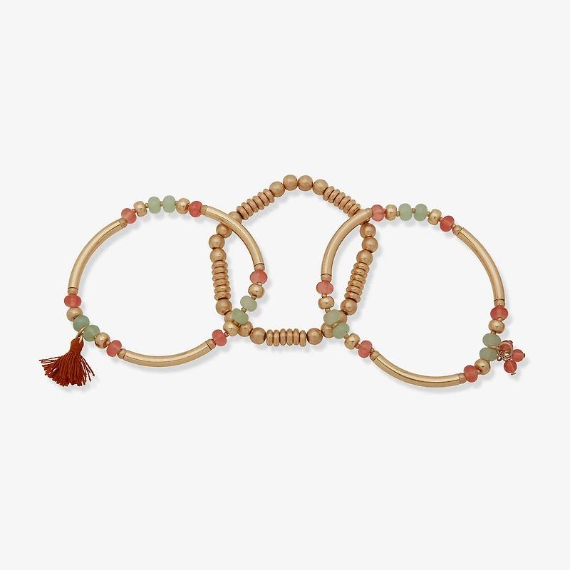 a.n.a Gold Tone Womens 3-pc. Bracelet Set