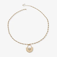 a.n.a Two Tone Hammered Womens 32 Inch Pendant Necklace
