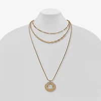 a.n.a Hammered Womens 16 Inch Strand Necklace