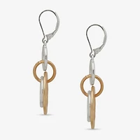 a.n.a Two Tone Hammered Womens Drop Earrings