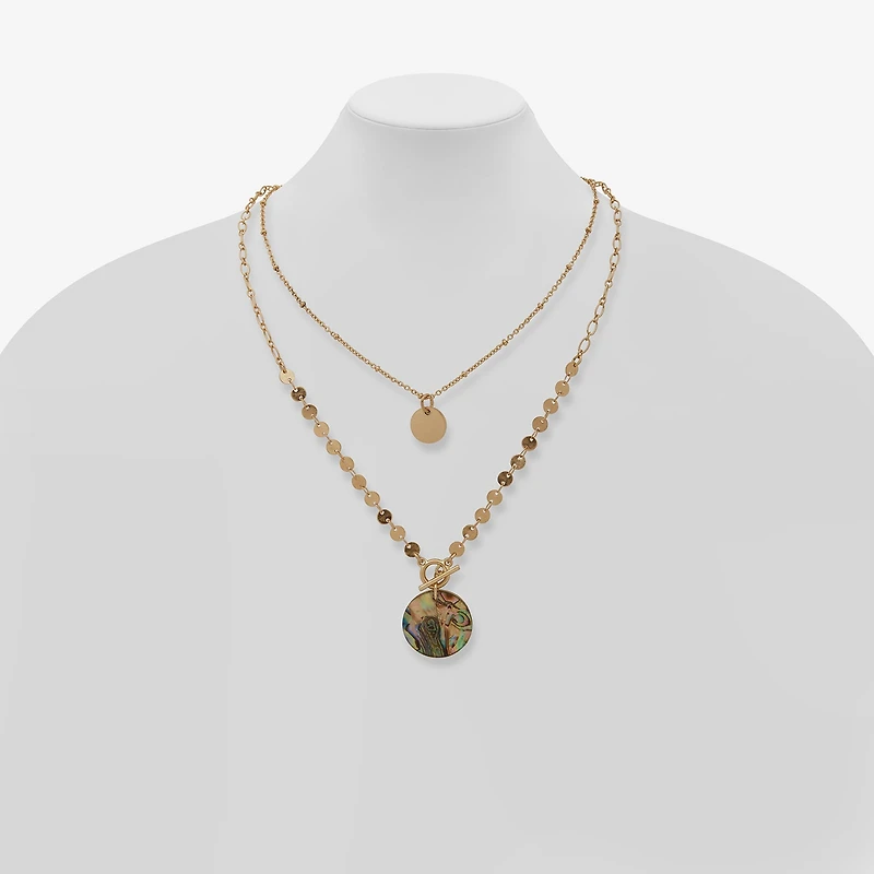 a.n.a Gold Tone Toggle Womens 18 Inch Pendant Necklace