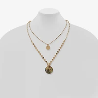 a.n.a Gold Tone Toggle Womens 18 Inch Pendant Necklace