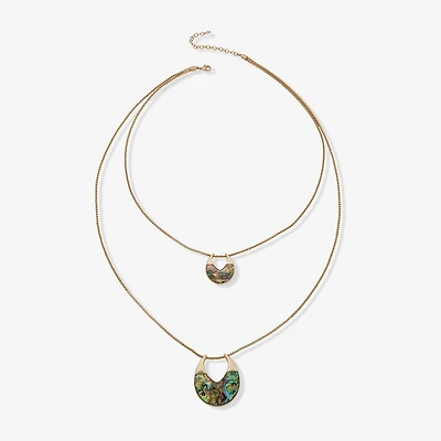 a.n.a Gold Tone Womens 24 Inch Pendant Necklace