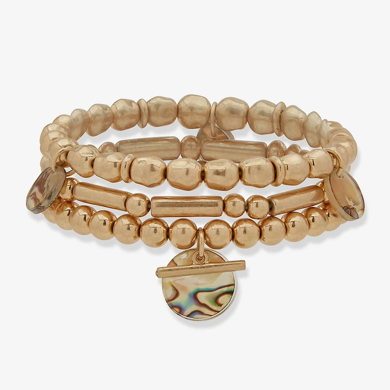 a.n.a Gold Tone Womens 3-pc. Bracelet Set